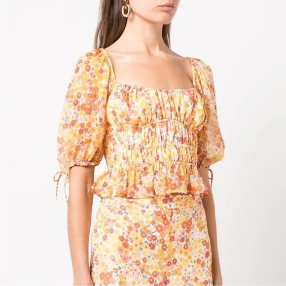 STAUD The Faye Top in Soleil Flower Market, size XS - Picture 7 of 10